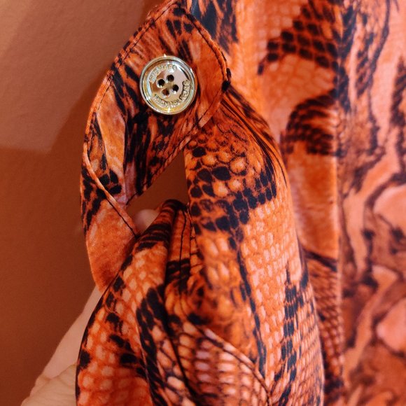 MICHAEL KORS Burnt Orange Patterned Blouse - Picture 2 of 5